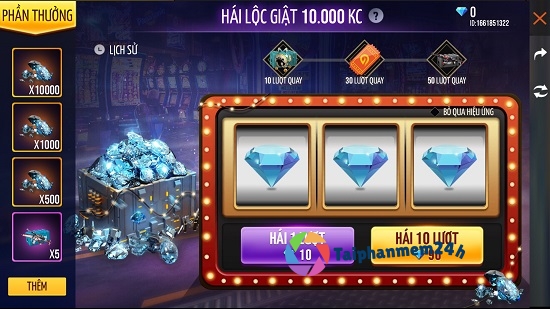 Nhận kim cương miễn phí