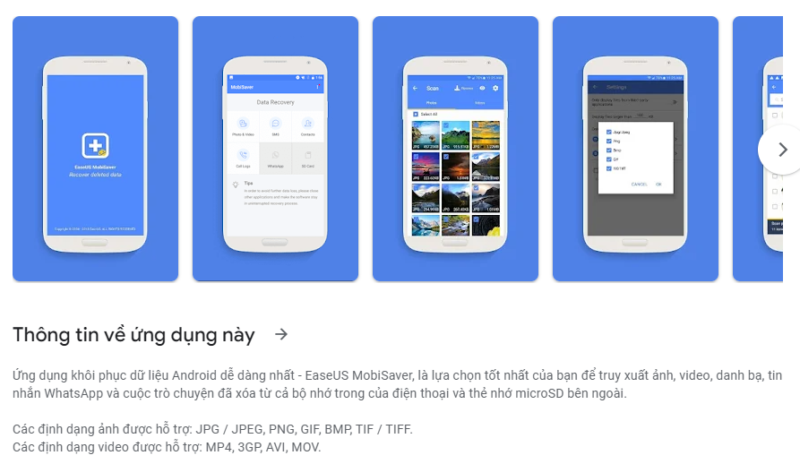 Phần mềm EaseUS MobiSaver